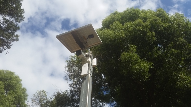 Solar Powered Mount Hallen Security Cameras Installation
           Wireless Station